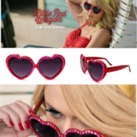 BABYS ON FIRE RHINESTONE HEART LOLITA GLASSES NEW - Picture 4 of 4